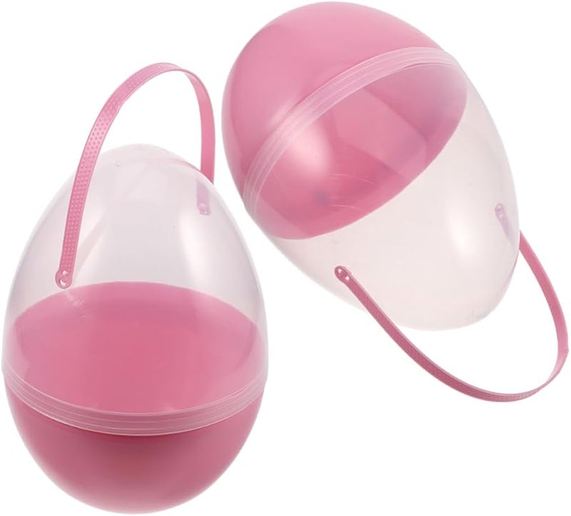 2 Pcs Fillable Plastic Easter Egg Containers For Candy Party Favors And Festive Celebrations - Image 1