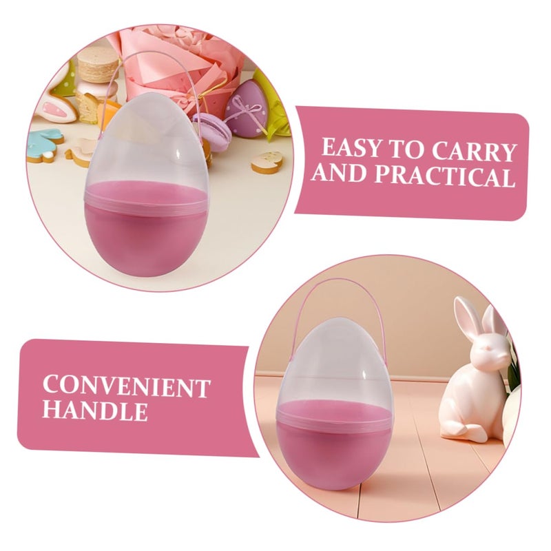 2 Pcs Fillable Plastic Easter Egg Containers For Candy Party Favors And Festive Celebrations - Image 4
