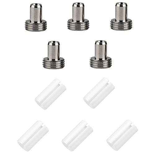 Duogalia 10 Pack Fiber Optical Accessories: 5 Pcs Ceramic Core & 5 Pcs Metal Heads for Fiber Optic Tester - Image 1