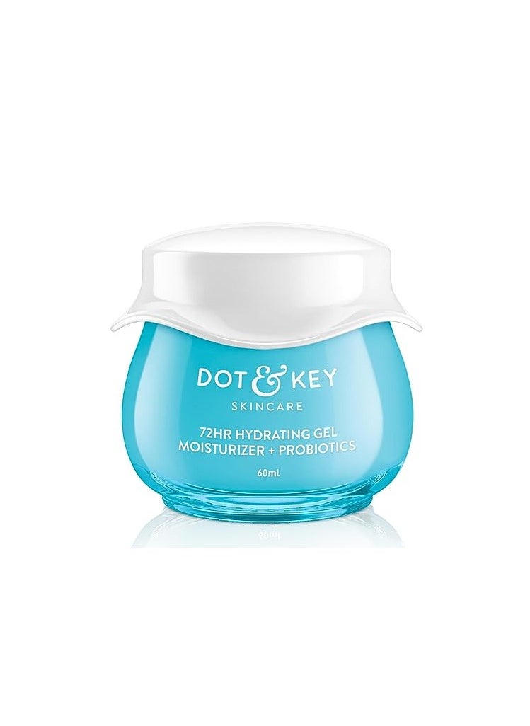 Dot & Key - Dot & Key 72 HR HYDRATING GEL + PROBIOTICS 60 ml, with Hyaluronic Acid, Kombucha & Rice Water, Oil-Free, Non Comedogenic, Lightweight gel moisturizer, for all skin types - Image 1