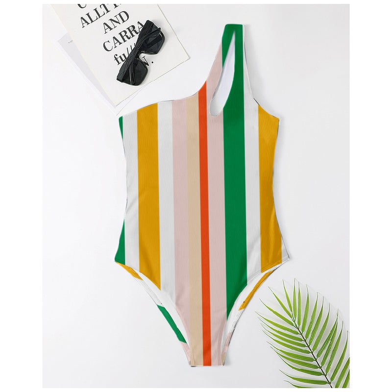 2024 3D Creative Pattern Vest One-Piece Swimsuit Suspender Bikini - Image 2