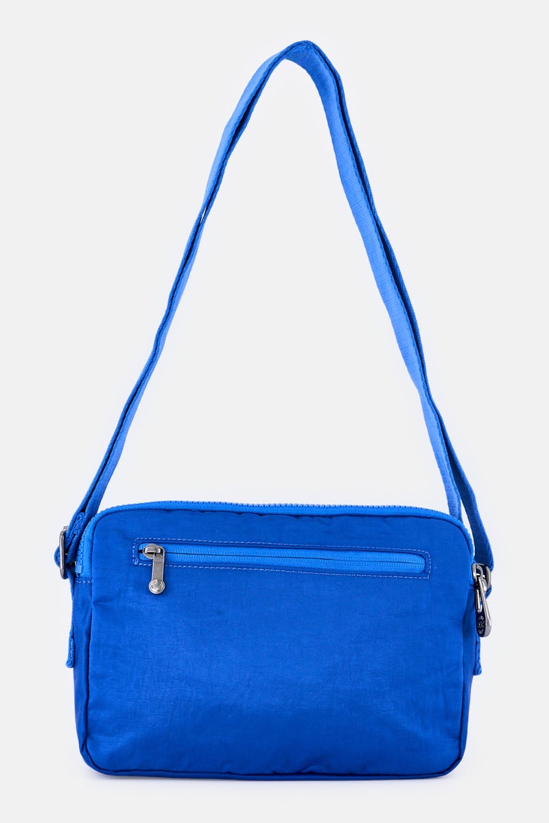 kipling Women Brand Logo Cross Body Bag With Keyring, Blue - Image 2