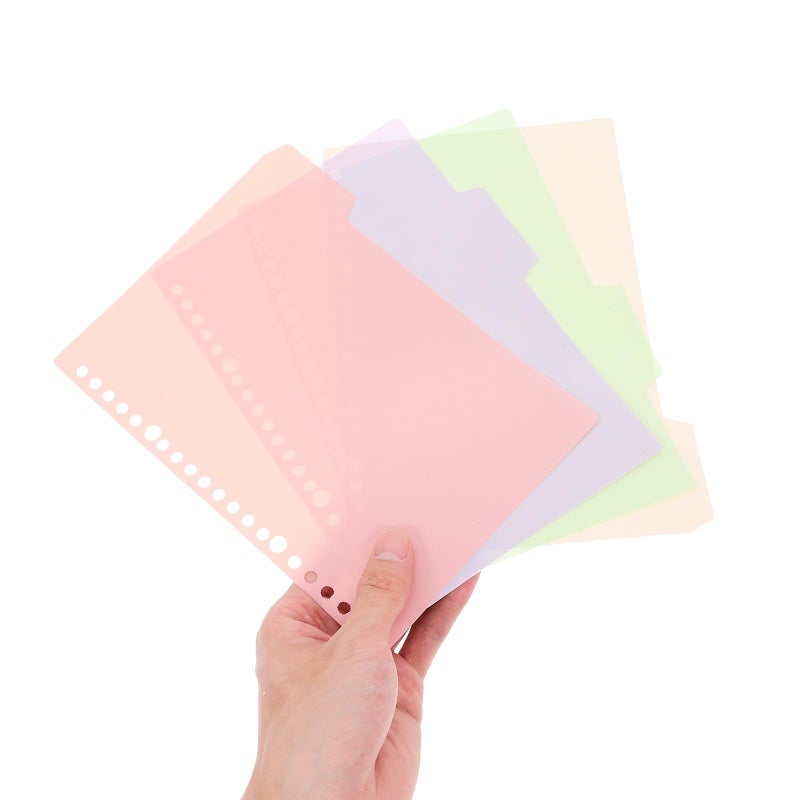 A5 Pink Pastel Binder Dividers with Pockets 4 Page Set for School Office Notebook - Image 4