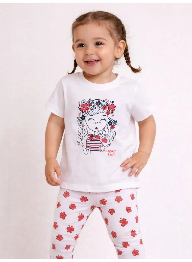 Victor And Jane  Girls’ Multipack (2 Pack) – Graphic T-Shirts & Leggings Set (Basic Fit) for Women | Best Price UAE