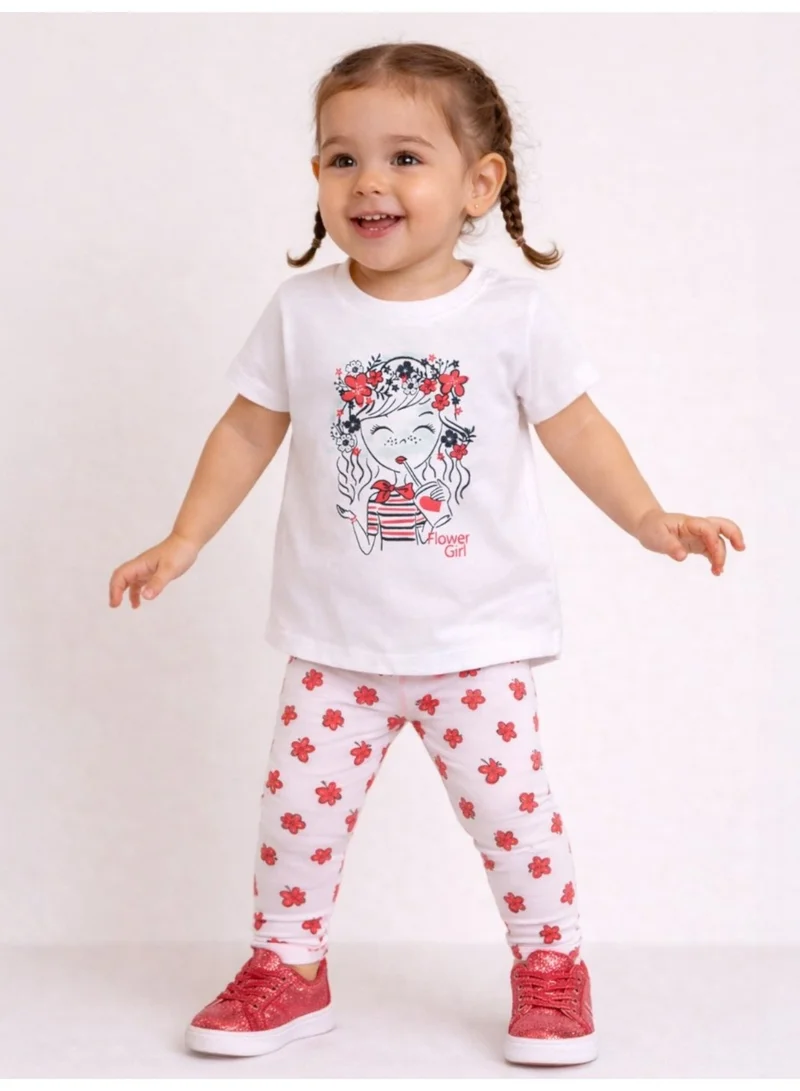 Victor And Jane  Girls’ Multipack (2 Pack) – Graphic T-Shirts & Leggings Set (Basic Fit) for Women | Best Price UAE