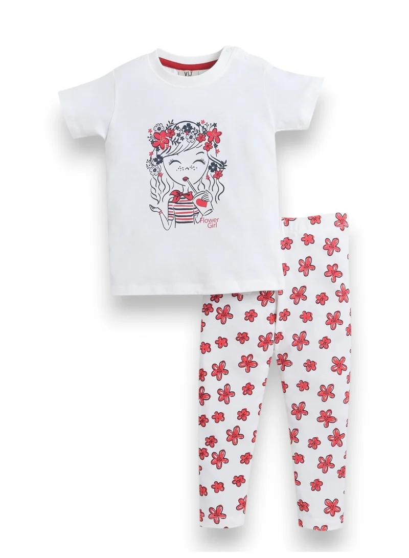 Victor And Jane  Girls’ Multipack (2 Pack) – Graphic T-Shirts & Leggings Set (Basic Fit) for Women | Best Price UAE