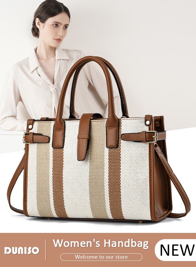DUNISO Elegant Women's Handbag,Crossbody Bag with Removable Shoulder Strap,Large Capacity Tote Bag Shoulder Bag Fashion Ladies Satchel Bag for Women/Ladies Office Travel Daily Bag - Image 1
