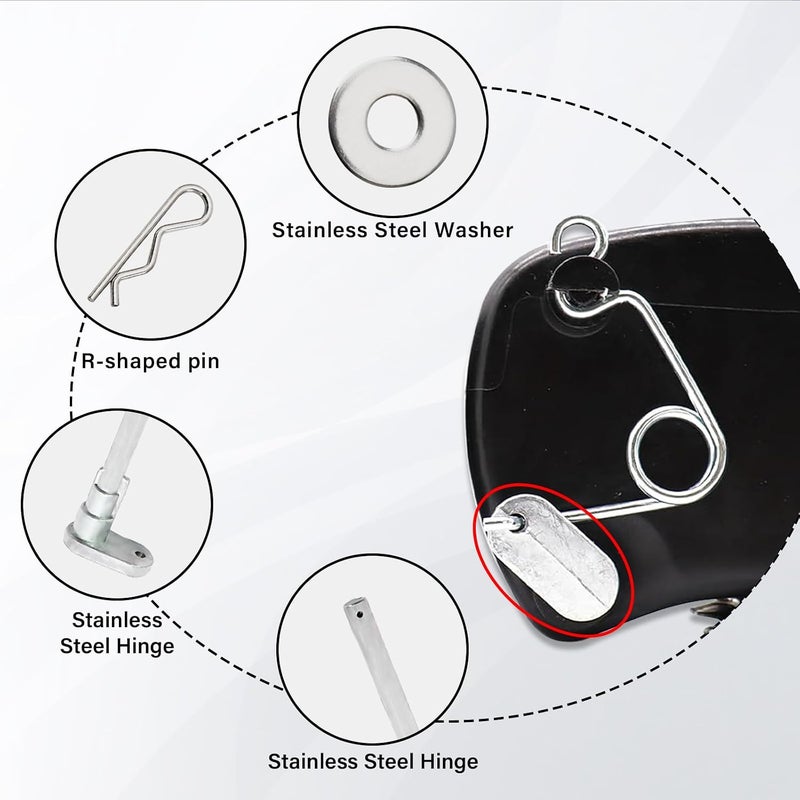 ROOTMUTIFY Fuel Door Permanent Repair Hinge Latch Kit for 2009-2024 Ford F150, 2011-2019 Edge Explorer Loose Gas Cap Fix (09-24 Hinge) Affordable trusted craftsmanship - Image 4