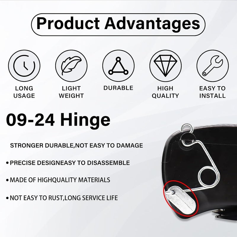 ROOTMUTIFY Fuel Door Permanent Repair Hinge Latch Kit for 2009-2024 Ford F150, 2011-2019 Edge Explorer Loose Gas Cap Fix (09-24 Hinge) Affordable trusted craftsmanship - Image 5