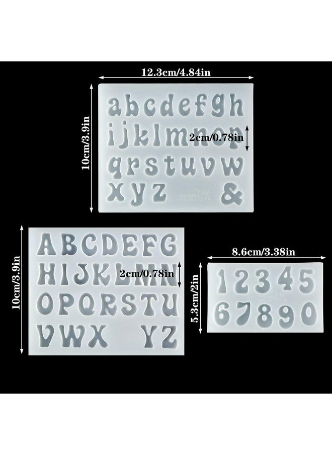 PalkSky 3Pcs Mini Letter Resin Molds Small Silicone Number Alphabet Epoxy Casting Mold For Diy Keychain Pendant Earring Jewelry Gummy Candy Chololate Cake Decoration  - Image 2