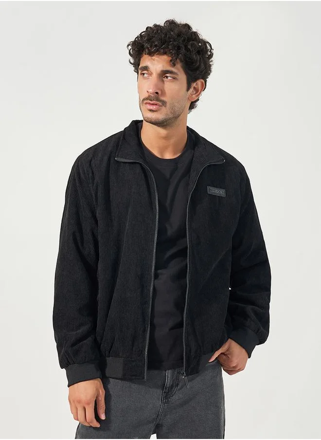Styli Corduroy Utility Jacket with Badge Detail