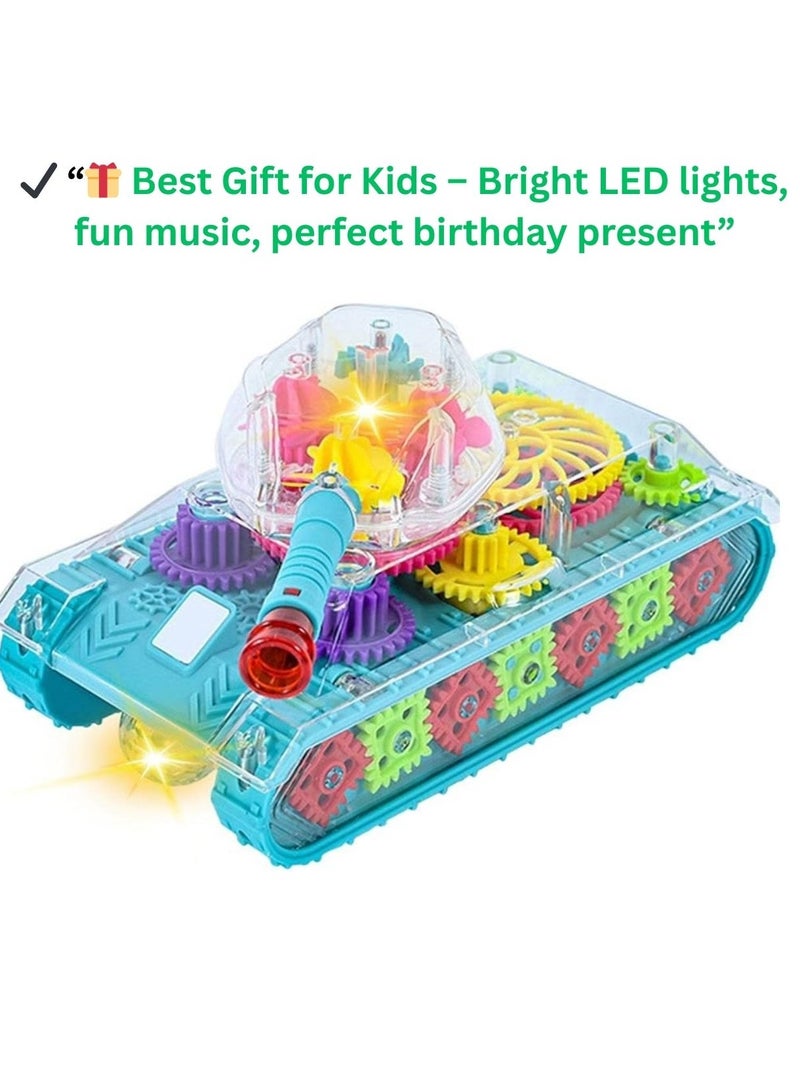 Army Tank Toy with Music & Lights for Kids – Durable Plastic, Battery Operated, Perfect Gift for Boys & Girls - Image 2