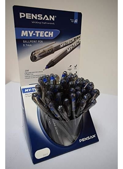 Pensan My-Tech Ballpoint Pen Blue 60's Stand 