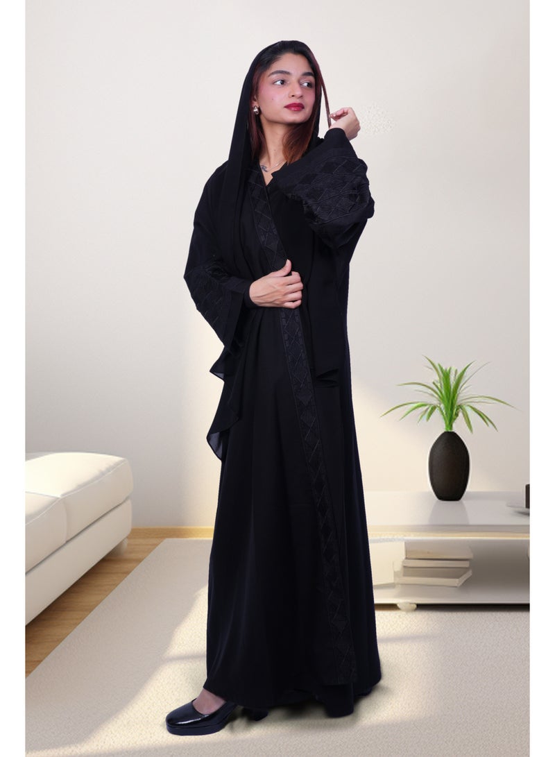 فاشون لاين عباية سوداء ناعمة - Image 1