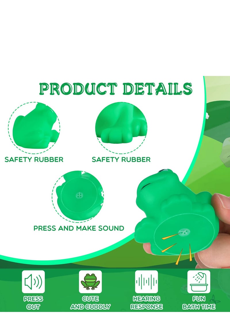 SYOSI 24 PCS Rubber Frogs Squeak Toys and Float Frogs Baby Shower Toys, Swimming Bathtub Toys for Shower Frogs Bathtub Birthday Party Decoration Boys and Girls Bath Toys - Image 3