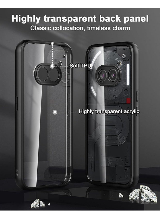 SNBFA Clear Case for Nothing Phone 2a, Transparent Hard PC Back & Soft TPU Bumper [Not Yellowing] Shockproof Protective Phone Case Slim Fit Thin Cover for Nothing Phone (2a)  2024  - Image 3