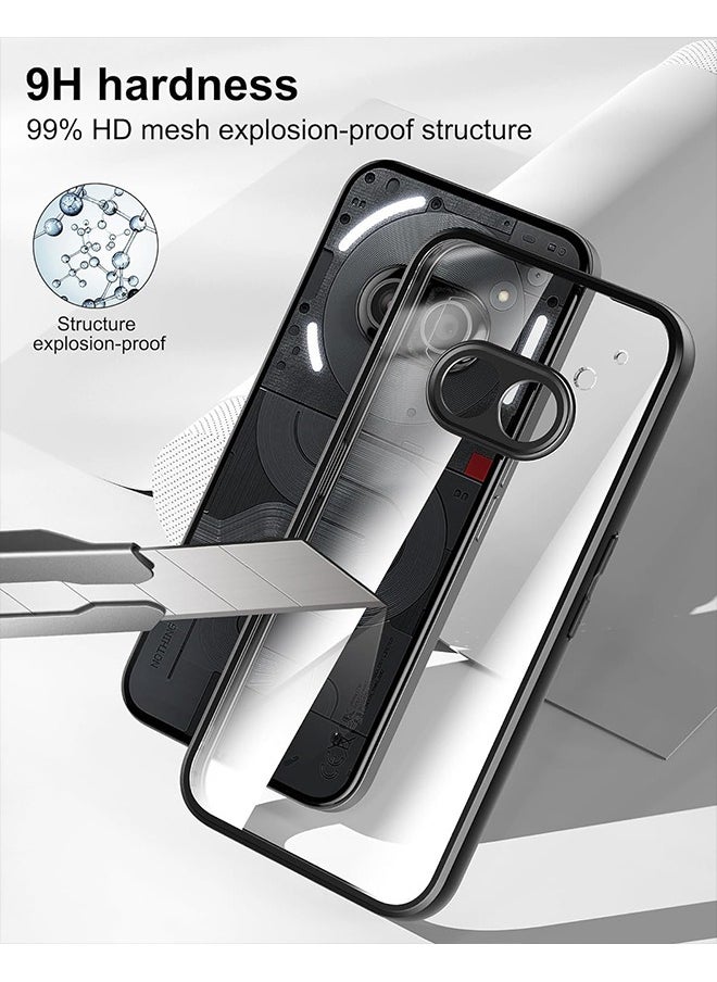 Clear Case for Nothing Phone 2a, Transparent Hard PC Back & Soft TPU Bumper [Not Yellowing] Shockproof Protective Phone Case Slim Fit Thin Cover for Nothing Phone (2a)  2024
