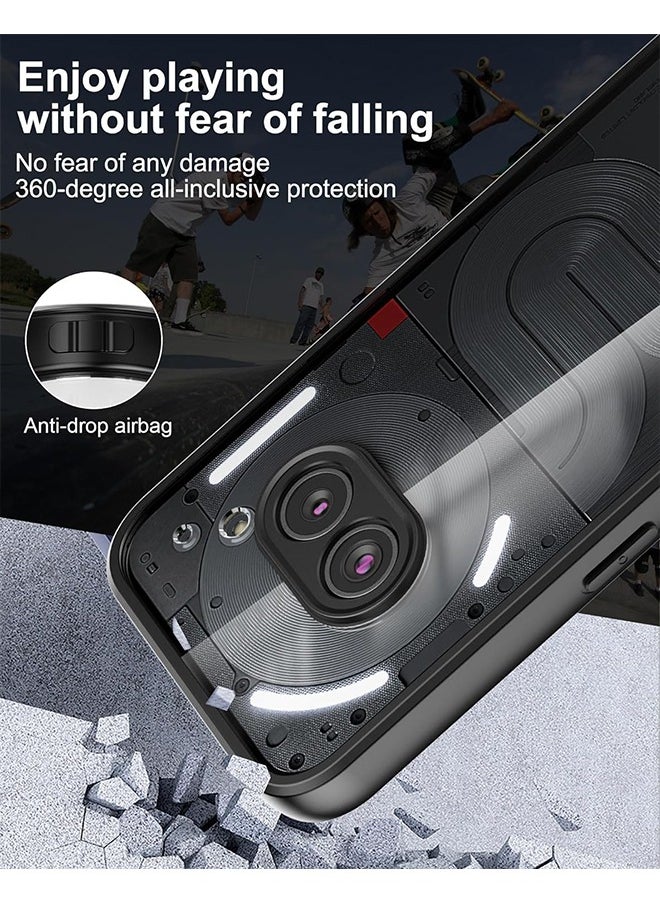 Clear Case for Nothing Phone 2a, Transparent Hard PC Back & Soft TPU Bumper [Not Yellowing] Shockproof Protective Phone Case Slim Fit Thin Cover for Nothing Phone (2a)  2024