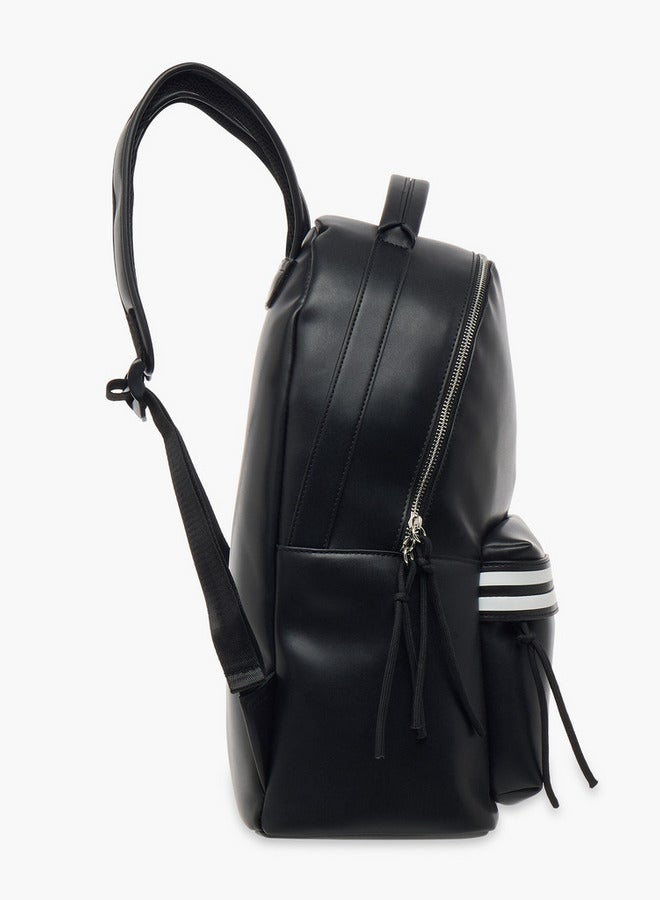 Lee Cooper Solid School Backpack with Adjustable Straps and Zip Closure - 32x16x41 cm  - Image 3