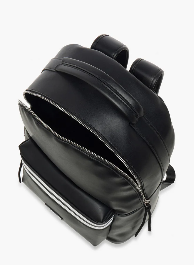 Lee Cooper Solid School Backpack with Adjustable Straps and Zip Closure - 32x16x41 cm