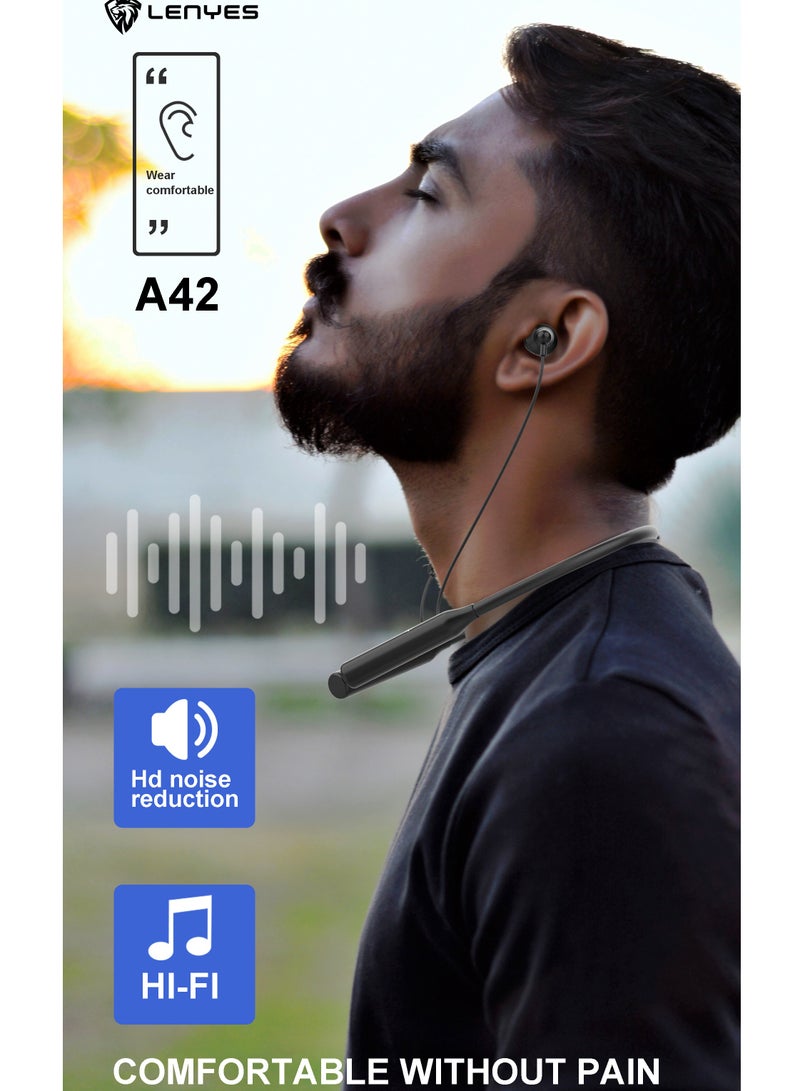 LENYES A42 Neck-Mounted Stereo Wireless Bluetooth Headphones With Microphone - Image 4