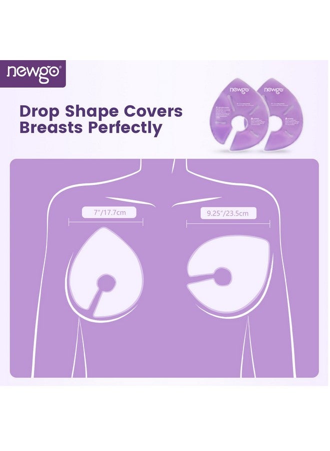 NEWGO Large Breast Therapy Packs, Hot & Cold Gel Ice Packs for Nursing, Postpartum, Engorgement, Mastitis, Breast Feeding Essentials with Soft Covers, 2 Packs - Image 5