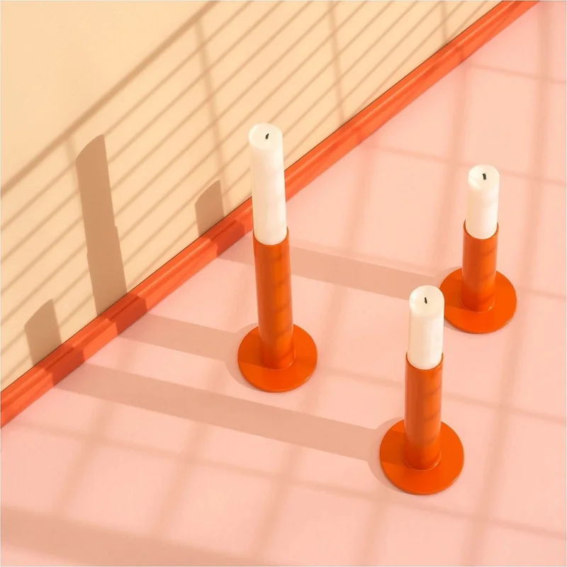Ikea Tuvkornell 3-Piece Orange Candle Holder Home Decoration Colored Candlestick