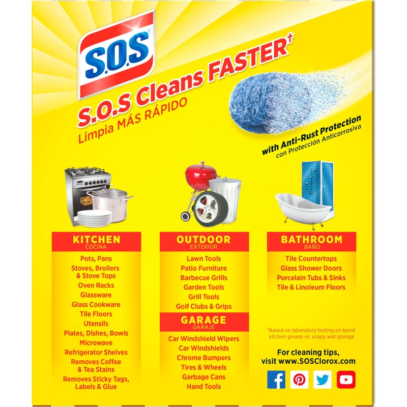 S.O.S Steel Wool Soap Pads, 10 Count - Image 5