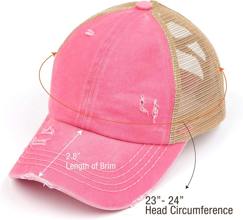 Cc Ponycap Messy High Bun Ponytail Adjustable Glitter Mesh Trucker Baseball Cap - Image 4