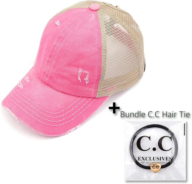 Cc Ponycap Messy High Bun Ponytail Adjustable Glitter Mesh Trucker Baseball Cap - Image 2