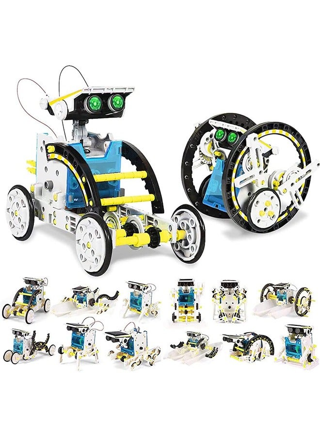 Robot Toys, 13-in-1 Education Solar Robot Toys, Solar Robot Toys-190 Pieces DIY Building Science Experiment Kit for Kids, Robotics Creative Science Puzzle Toys for Teens, Solar Powered by The Sun - Image 1
