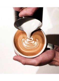 Rattleware Rattleware 350ml/12-Ounce Stainless Steel Macchiato Milk Frothing Pitcher – Barista Steam Jug for Espresso Machines Milk Frothers, Coffee, Cappuccino & Latte Art. Precise Pouring, Durable Handle, Ideal for Cafes & Home Use, Silver  - Image 3