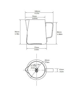 Rattleware Rattleware 350ml/12-Ounce Stainless Steel Macchiato Milk Frothing Pitcher – Barista Steam Jug for Espresso Machines Milk Frothers, Coffee, Cappuccino & Latte Art. Precise Pouring, Durable Handle, Ideal for Cafes & Home Use, Silver  - Image 4