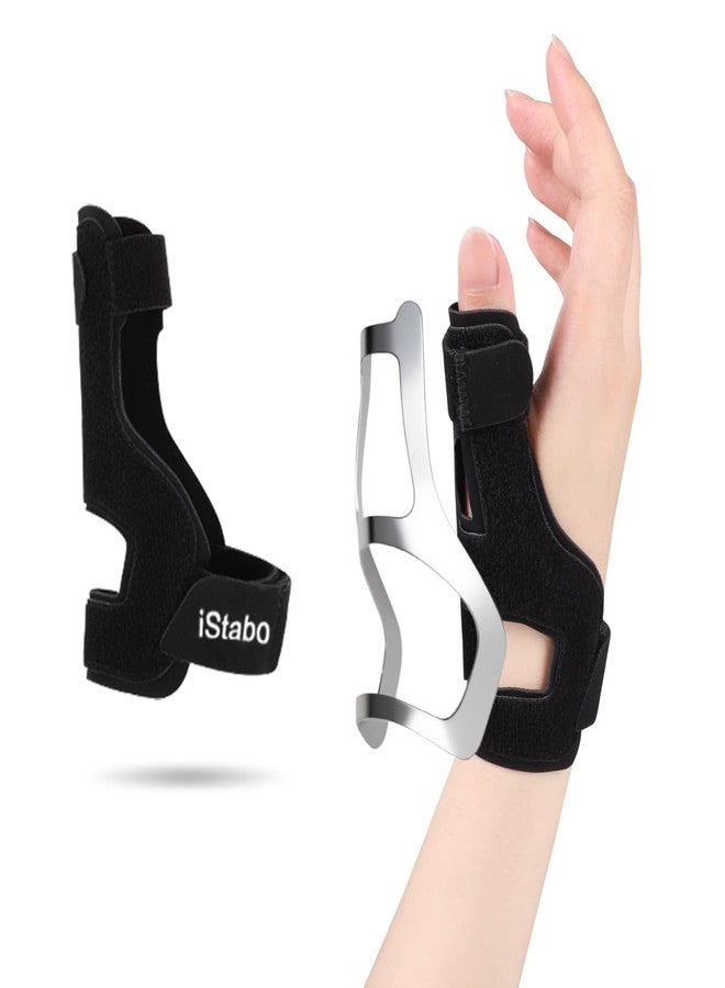 iStabo Thumb Spica Splint Brace - Trigger Finger Splint Wrist Support for CMC, De Quervain’s Tendonitis, Pain Relief, Arthritis, Tendonitis, Thumb Stabilizer Adjustable Fit Right or Left Hand - Image 1