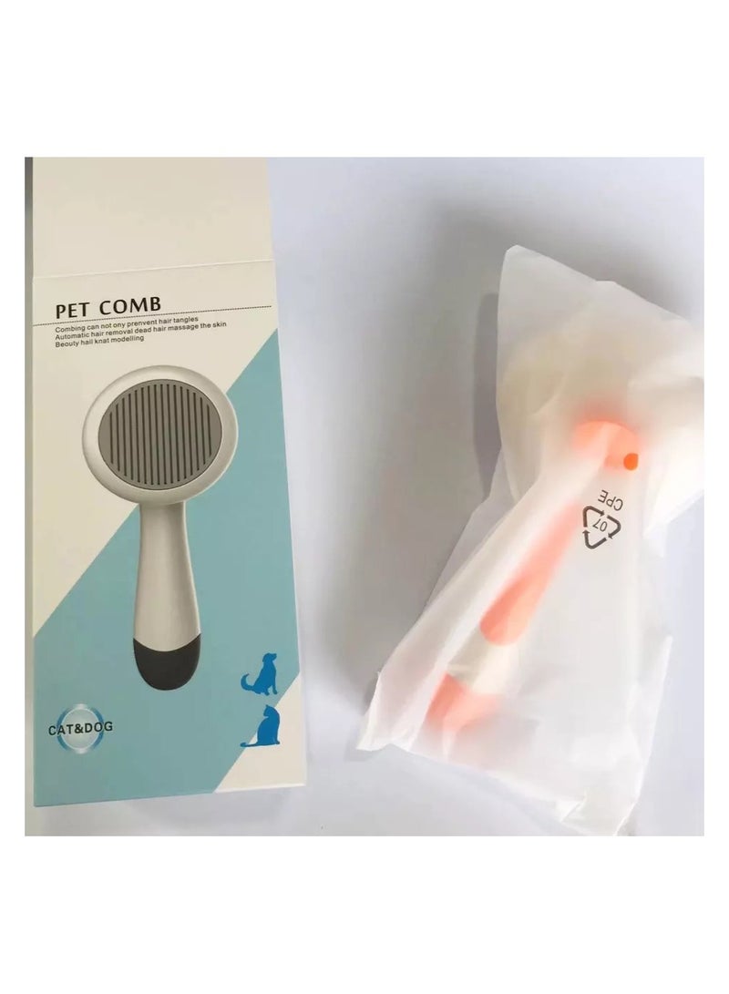 Self-cleaning cat brush with aluminum teeth for combing, massaging and cleaning pets - Image 4