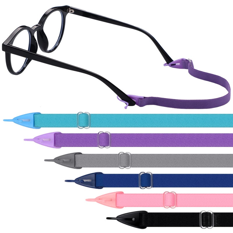 Oudain Oudain 6 Pack Kids Glasses Strap Adjustable Sunglasses Lanyard Eyeglass Holder Strap Around Neck Eyeglass Band for Sports(Multi Color)  - Image 1