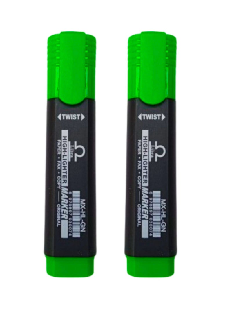 Libra Highlighter (PACK OF 2) GREEN - Image 1