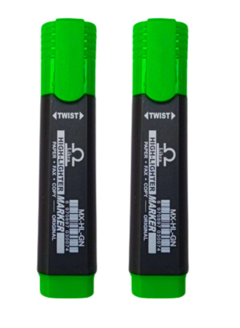 Libra Highlighter (PACK OF 2) GREEN - Image 2