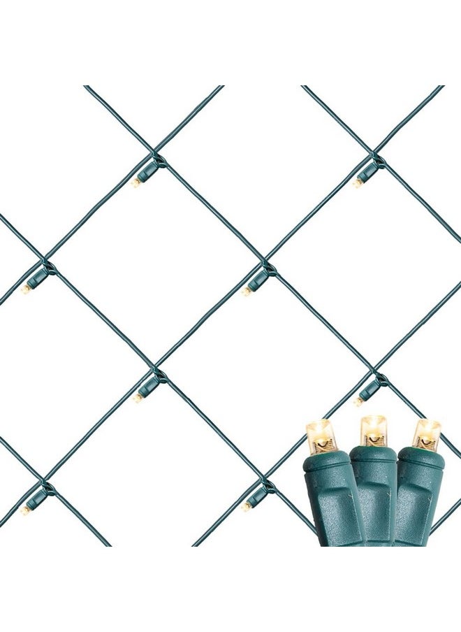 Novelty Lights - 4Ft X 6Ft 100 Led Net Lights Net Lights Outdoor Mesh Lights Durable Led Bulbs For Bushes Garden Holiday Backyard Decor Outdoor Lighting For Patio (Warm White) - Image 1