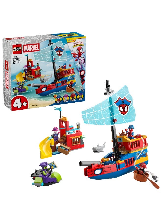 LEGO Marvel Team Spidey Pirate Ship Building Toy 11208 (Age 4+, 201 Pieces) - Image 1
