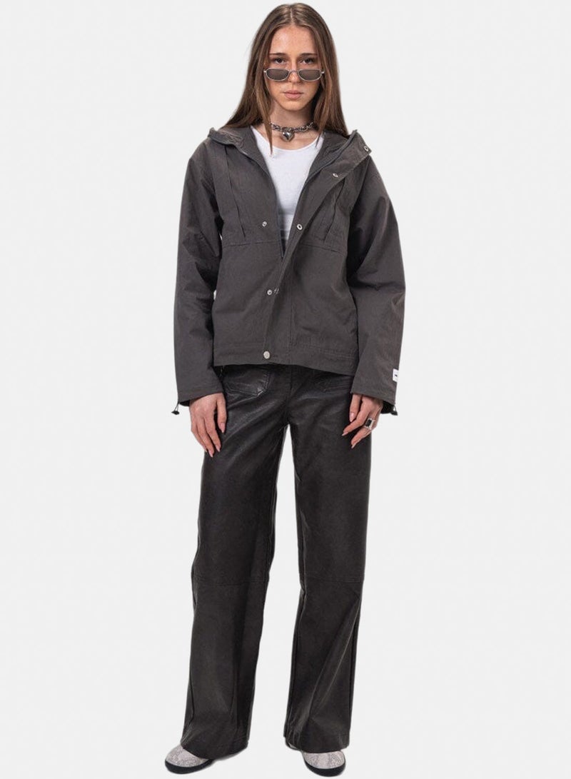 In Your Shoe Dark Grey Regular Windbreaker - Image 3