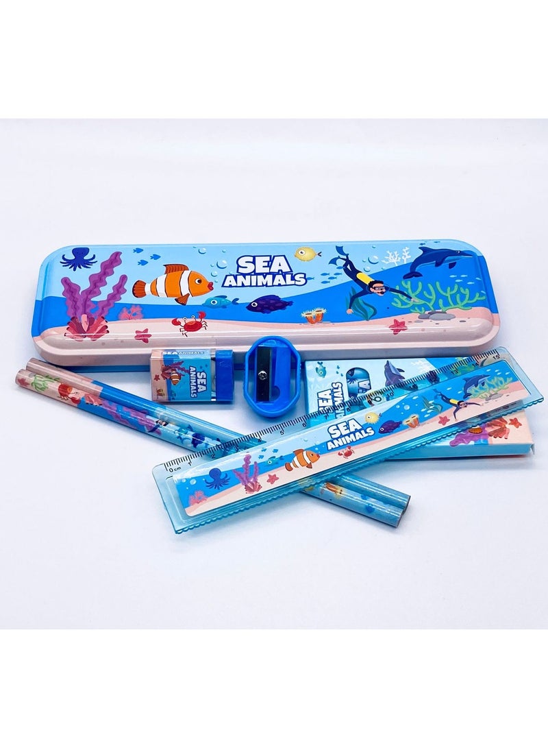 Generic Back to school supplies set Perfect gift for students  school supplies Cute stationery set Includes fun pencils, erasers, sharpeners, pencil cases and crayons Ideal for school and office supplies  - Image 3