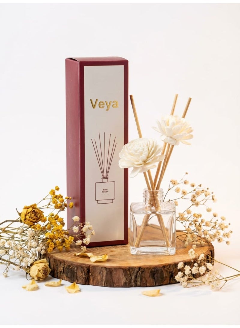 ڤيا VEYA فواحة أعواد عطرية فيا برائحة الورد – 50 مل مع أعواد خشبية طبيعية تعمل على نشر العطر تدريجيًا - Image 3