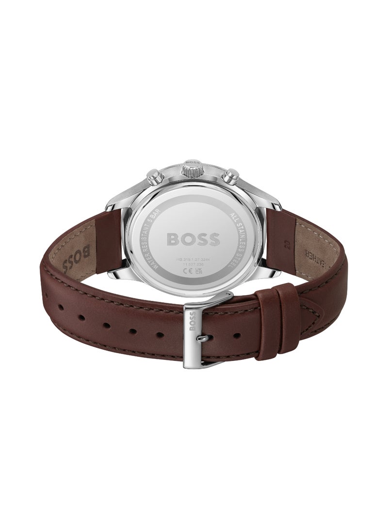 HUGO BOSS Round Chronograph Men's Grey Case Watch - 1514155  - Image 2