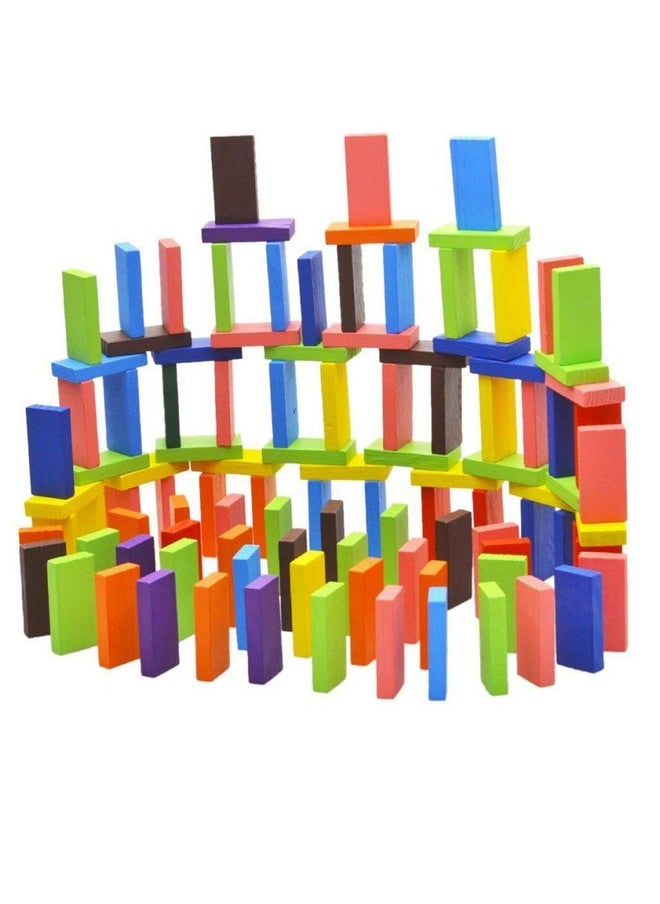 Toyshine - Toyshine for kids 12 Color Wooden Dominos Blocks Set, Game Educational Play Toy, Domino Racing Toy Game, 1200 pcs - Image 1