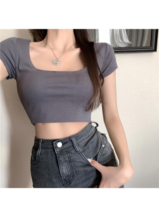Direct Summer Of U-collar Short Women's Short Sleeve T-shirt Women's Women's Jacket