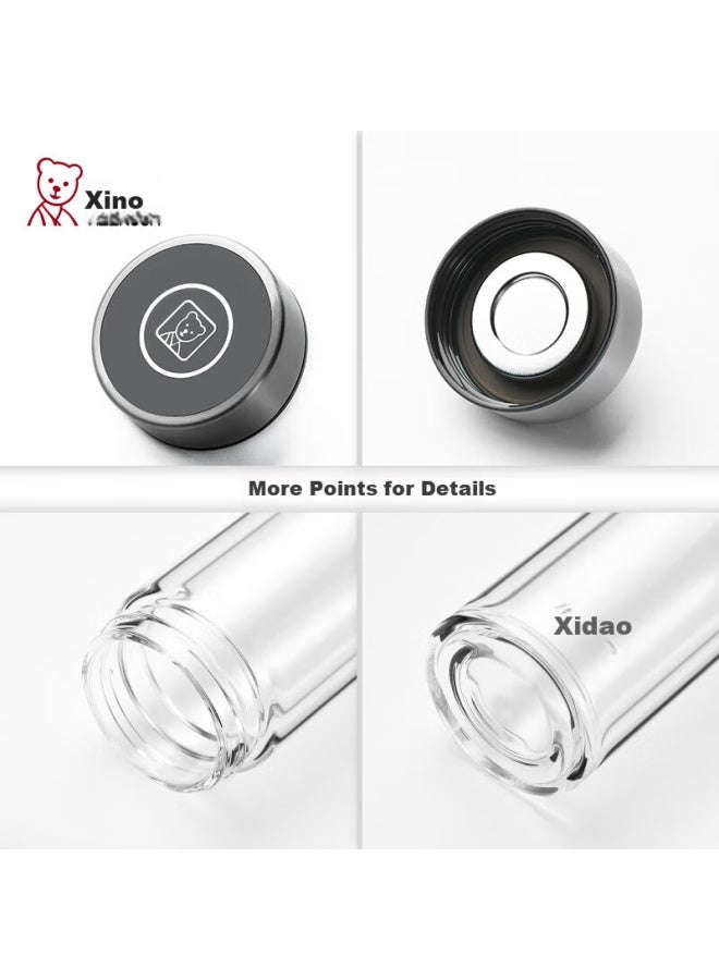 Heenoor Double-layer Glass Cup For Men, Home And Office Use, Tea Infuser Mug, Large Capacity Car Water Bottle Xn-6596 410ml - Image 3