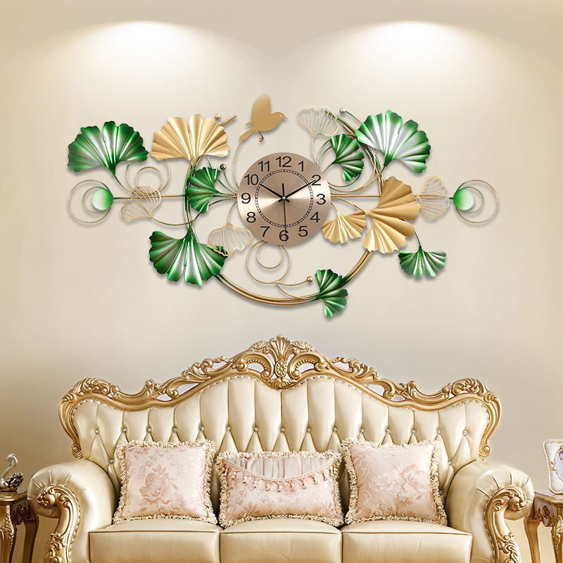 Modern Iron Wall Hanging Clock Decoration Homestay Hanging Decoration Background Wall Wall Decoration Pendant Wall Decoration Wall Clock Creative Clock - Image 2