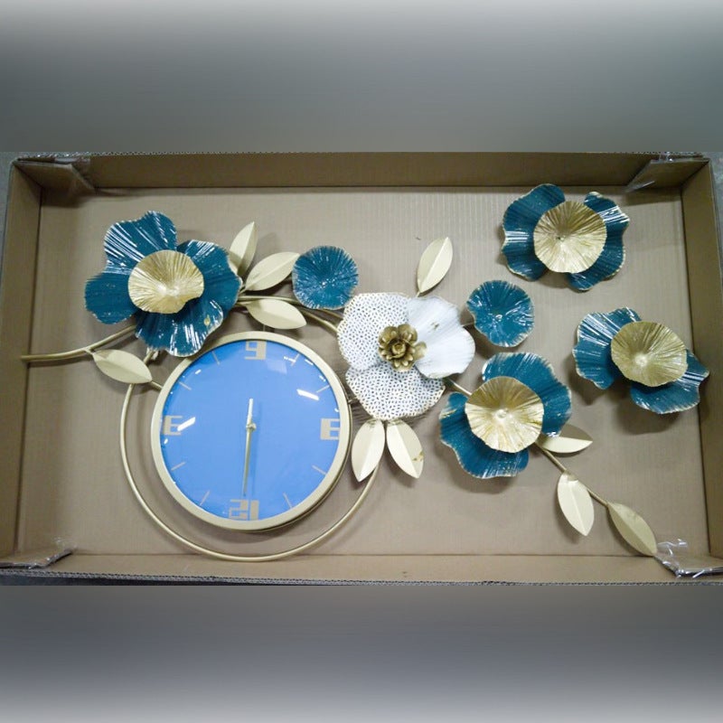 Modern Iron Wall Hanging Clock Decoration Homestay Hanging Decoration Background Wall Wall Decoration Pendant Wall Decoration Wall Clock Creative Clock - Image 1