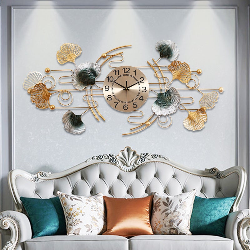 Modern Iron Wall Hanging Clock Decoration Homestay Hanging Decoration Background Wall Wall Decoration Pendant Wall Decoration Wall Clock Creative Clock - Image 3